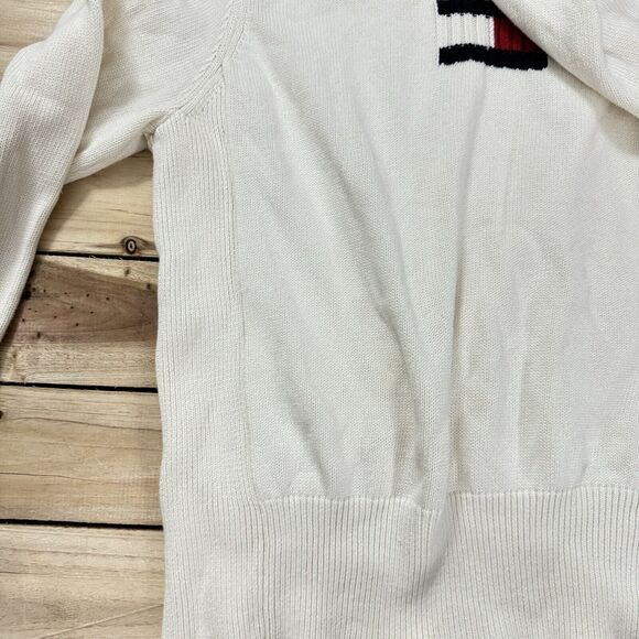 Vintage Tommy Hilfiger Knit Y2K Logo‎ Sweater XL Crewneck 2000s Preppy Academia - Picture 4 of 9